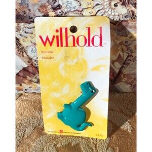 Vintage 80s Hair Barrette 1980s Green Dinosaur Kidcore Fun Retro Twee Cute